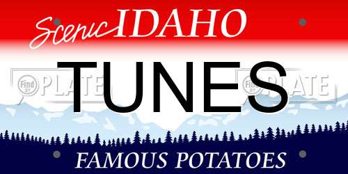 TUNES Idaho License Plate