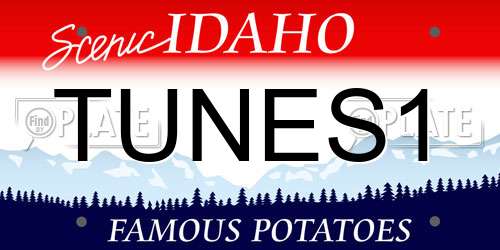 TUNES1 Idaho License Plate