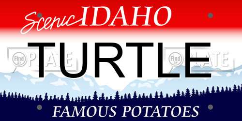 TURTLE Idaho License Plate