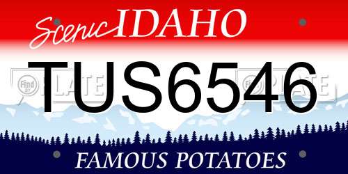 TUS6546 Idaho License Plate