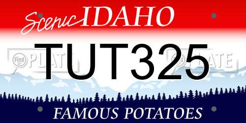 TUT325 Idaho License Plate