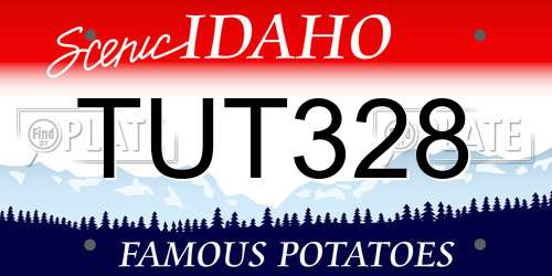 TUT328 Idaho License Plate
