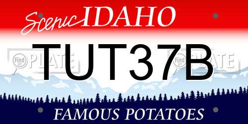 TUT37B Idaho License Plate