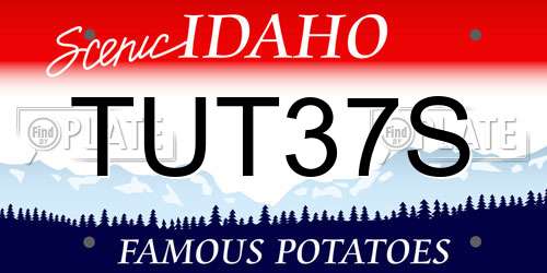 TUT37S Idaho License Plate