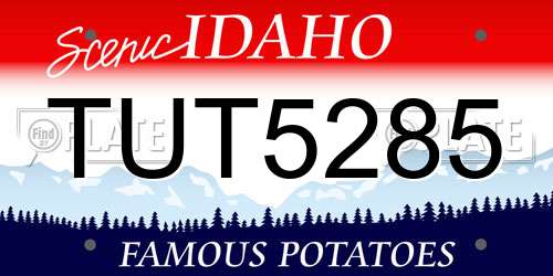 TUT5285 Idaho License Plate