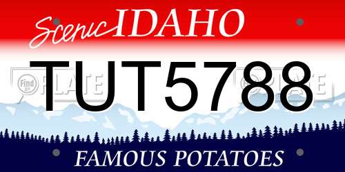 TUT5788 Idaho License Plate