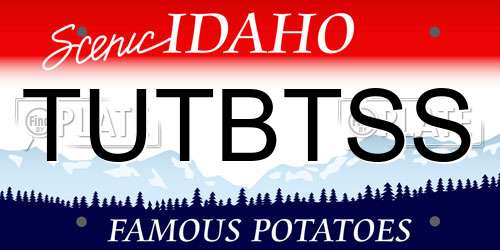 TUTBTSS Idaho License Plate