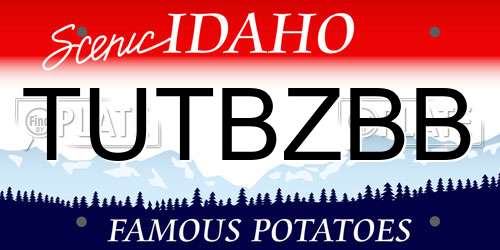 TUTBZBB Idaho License Plate