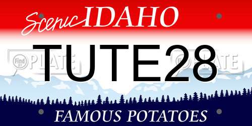 TUTE28 Idaho License Plate