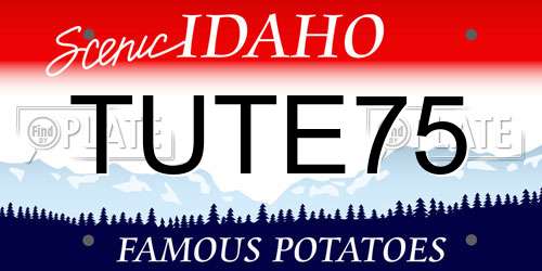 TUTE75 Idaho License Plate