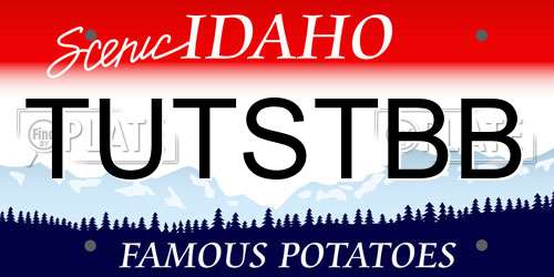 TUTSTBB Idaho License Plate