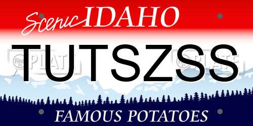 TUTSZSS Idaho License Plate