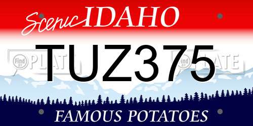 TUZ375 Idaho License Plate