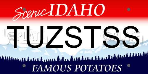 TUZSTSS Idaho License Plate