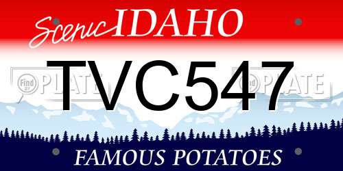 TVC547 Idaho License Plate