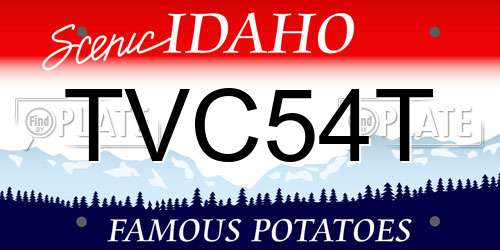 TVC54T Idaho License Plate