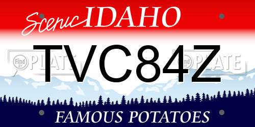 TVC84Z Idaho License Plate