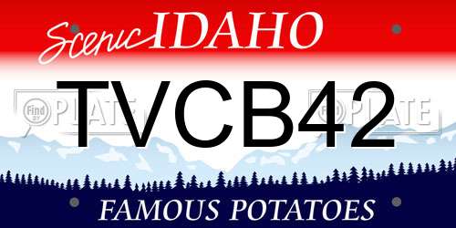 TVCB42 Idaho License Plate