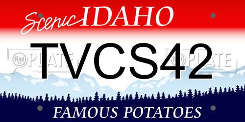 TVCS42 Idaho License Plate