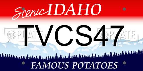 TVCS47 Idaho License Plate