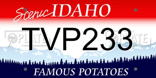 TVP233 Idaho License Plate