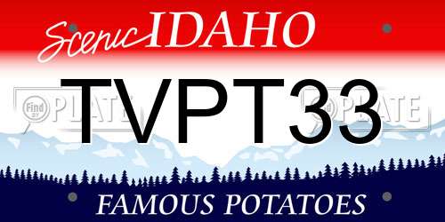 TVPT33 Idaho License Plate