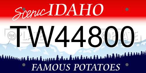 TW44800 Idaho License Plate