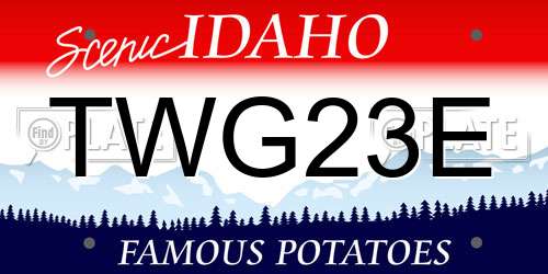 TWG23E Idaho License Plate