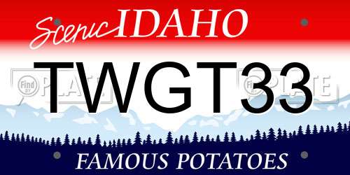 TWGT33 Idaho License Plate