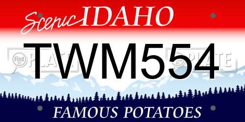 TWM554 Idaho License Plate