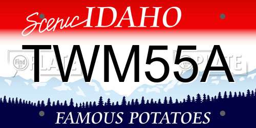 TWM55A Idaho License Plate