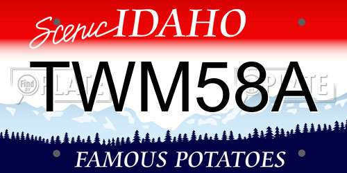 TWM58A Idaho License Plate