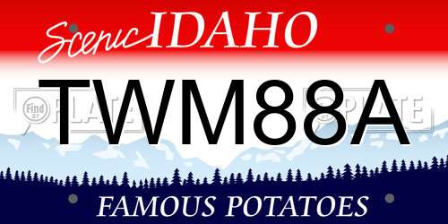TWM88A Idaho License Plate