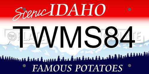 TWMS84 Idaho License Plate