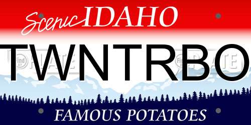 TWNTRBO Idaho License Plate