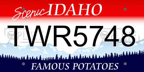 TWR5748 Idaho License Plate