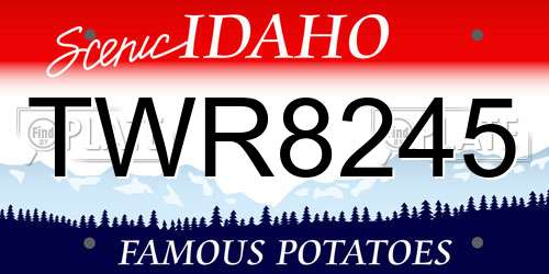 TWR8245 Idaho License Plate