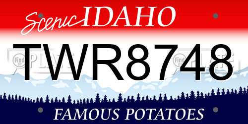 TWR8748 Idaho License Plate