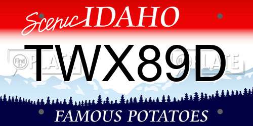 TWX89D Idaho License Plate