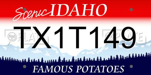 TX1T149 Idaho License Plate