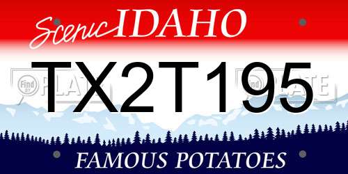 TX2T195 Idaho License Plate