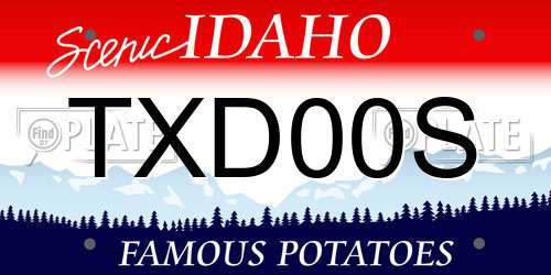 TXD00S Idaho License Plate
