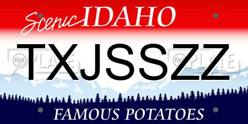TXJSSZZ Idaho License Plate