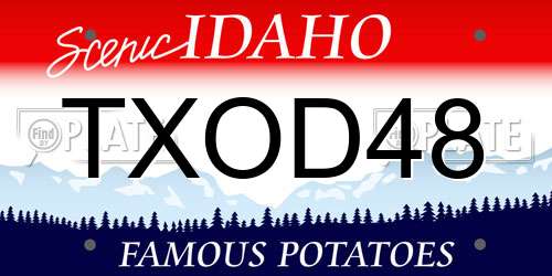 TXOD48 Idaho License Plate