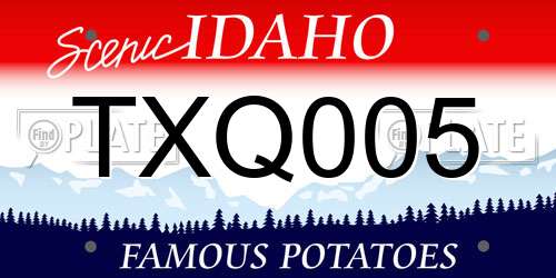 TXQ005 Idaho License Plate