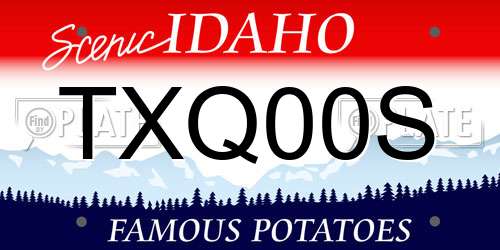 TXQ00S Idaho License Plate