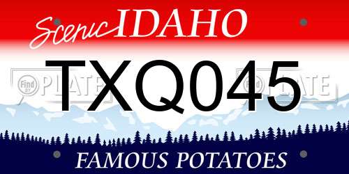 TXQ045 Idaho License Plate