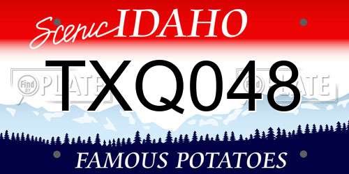 TXQ048 Idaho License Plate
