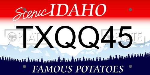 TXQQ45 Idaho License Plate