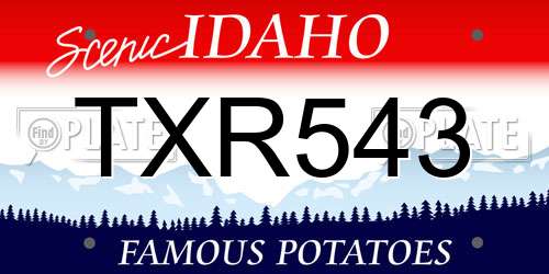 TXR543 Idaho License Plate